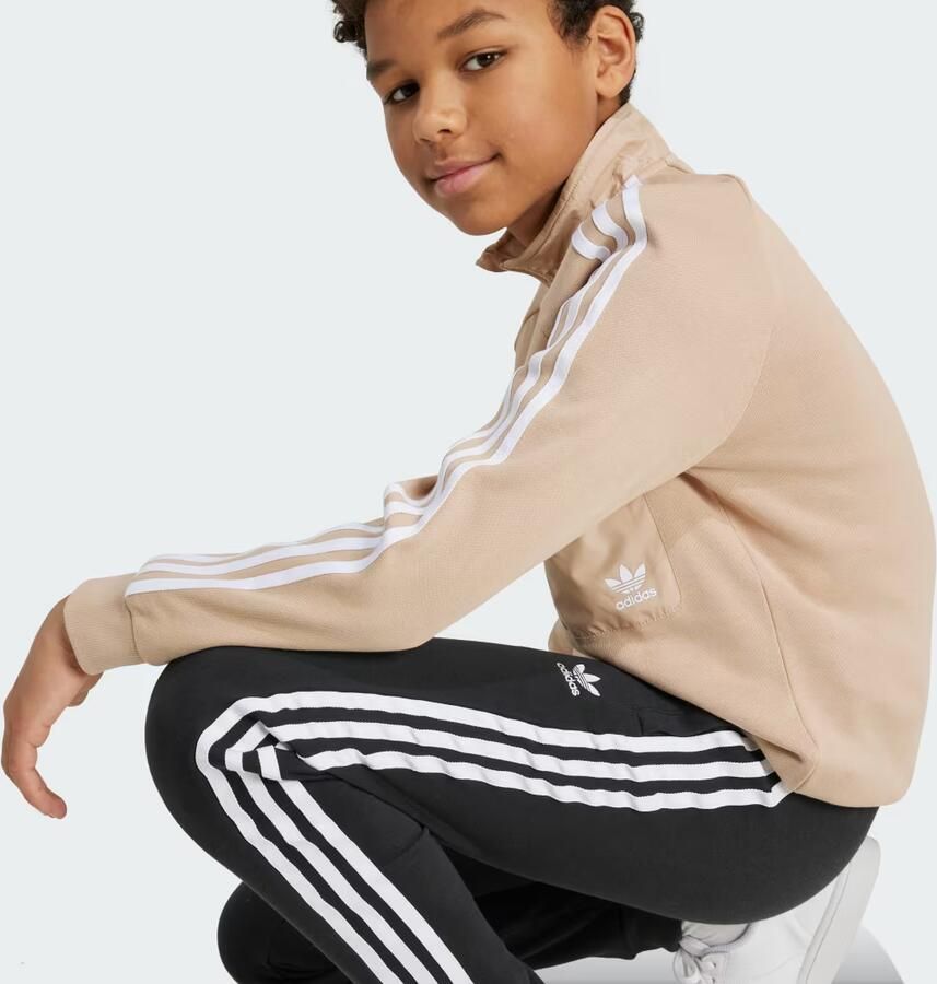 Adidas Originals Regular fit sweatpants met labelstitching model 'TREFOIL'