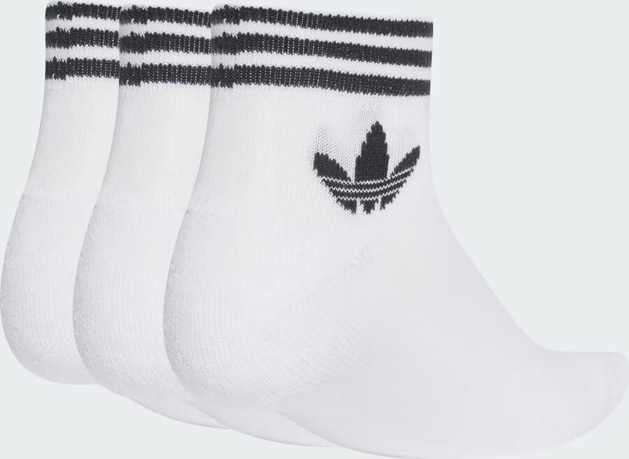 Adidas Originals Adicolor Trefoil Ankle Sokken (3 Pack) Middellang Kleding white black 39-42 beschikbare maaten:35-38 39-42 43-46 - Foto 3