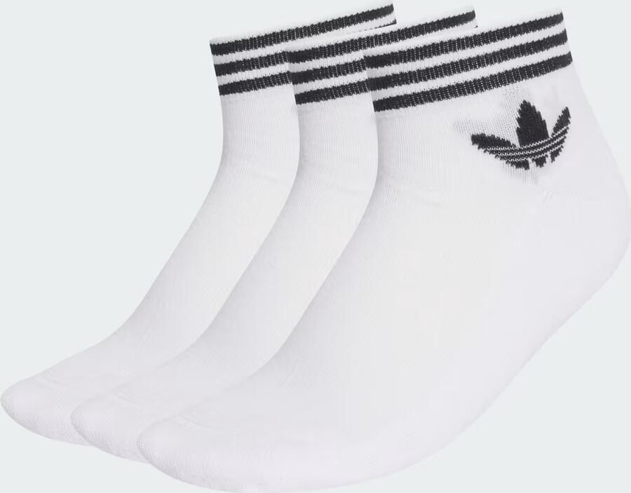Adidas Originals Adicolor Trefoil Ankle Sokken (3 Pack) Middellang Kleding white black 39-42 beschikbare maaten:35-38 39-42 43-46 - Foto 6