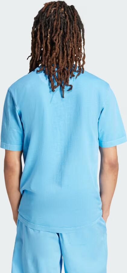 Adidas Trefoil Essentials + Dye Pocket T-shirt Blauw- Heren Blauw - Foto 4