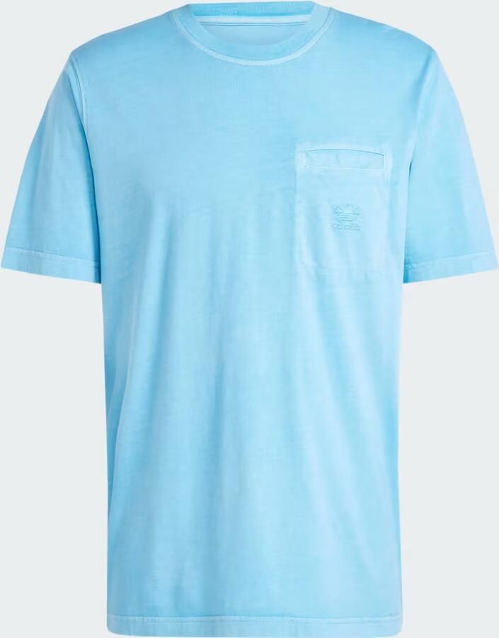 Adidas Trefoil Essentials + Dye Pocket T-shirt Blauw- Heren Blauw - Foto 2