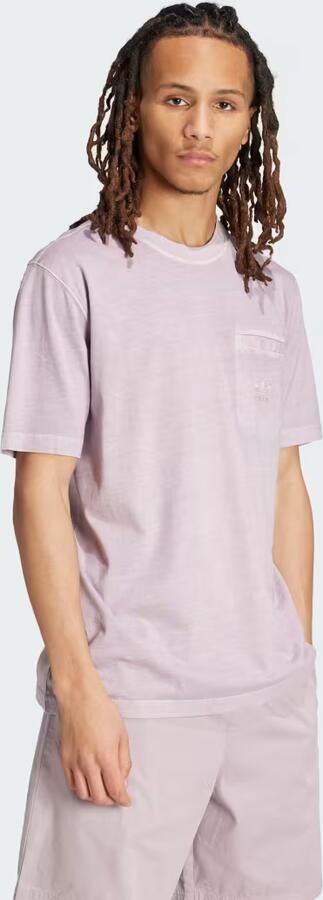Adidas Trefoil Essentials + Dye Pocket T-shirt Paars- Heren Paars - Foto 6