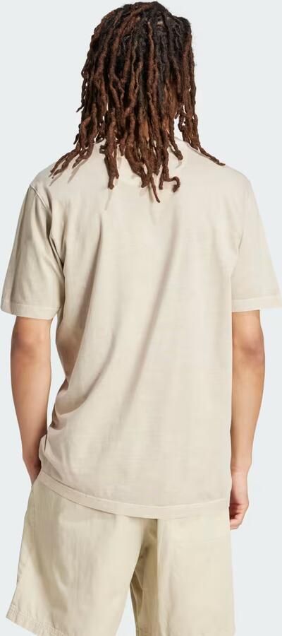 Adidas Trefoil Essentials + Dye Pocket T-shirt Beige- Heren Beige - Foto 5