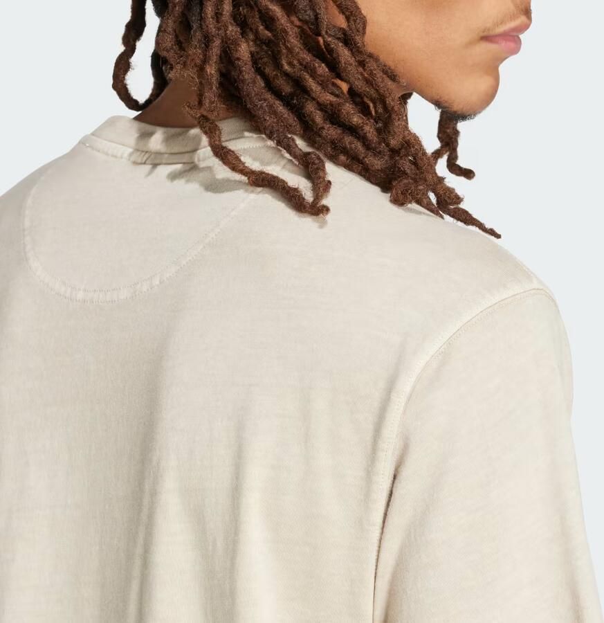 Adidas Trefoil Essentials + Dye Pocket T-shirt Beige- Heren Beige