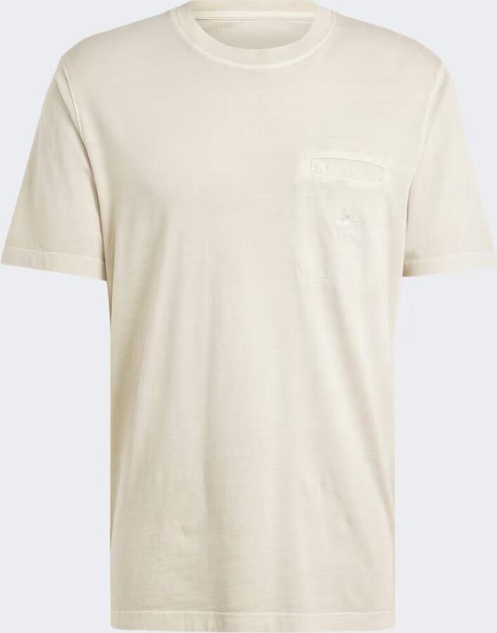 Adidas Trefoil Essentials + Dye Pocket T-shirt Beige- Heren Beige