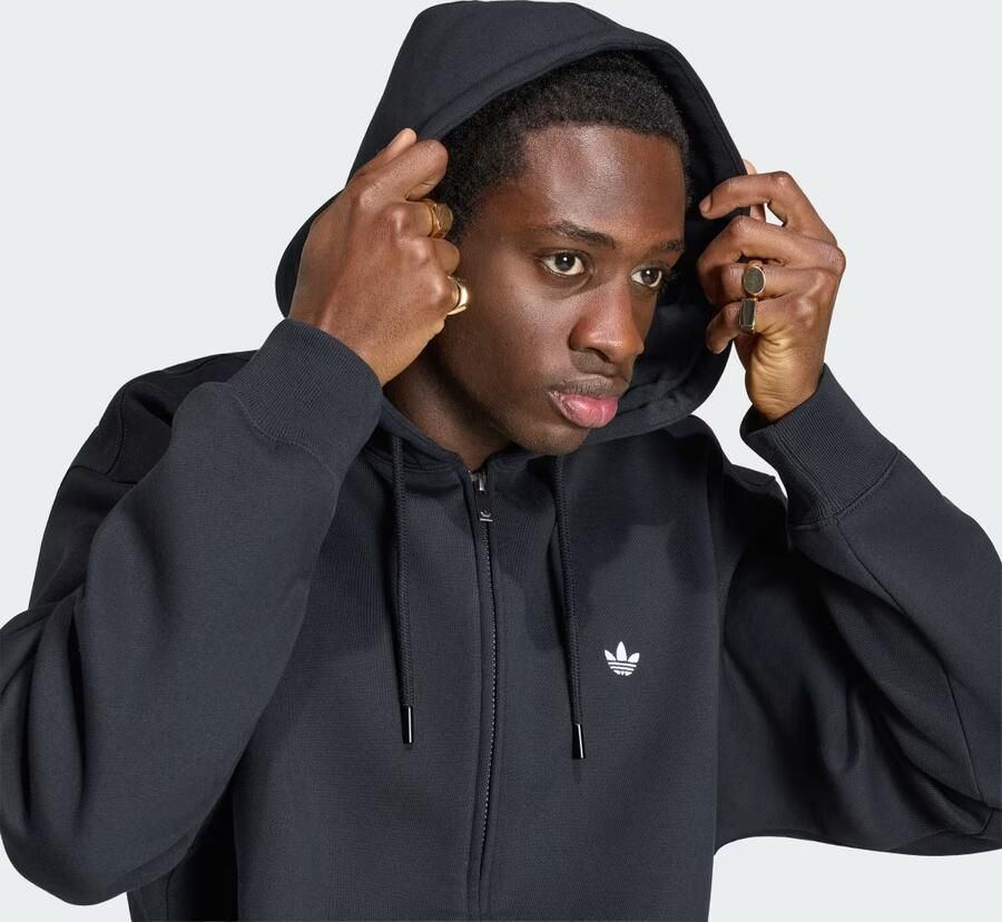 Adidas TREFOIL ESSENTIALS LOOSE HOODIE MET LANGE RITSSLUITING - Foto 3