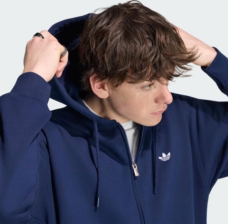 Adidas TREFOIL ESSENTIALS LOOSE HOODIE MET LANGE RITSSLUITING - Foto 2