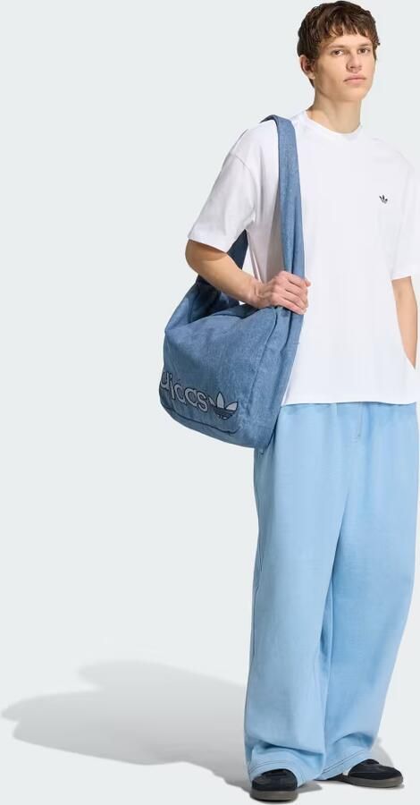 Adidas TREFOIL ESSENTIALS MELANGE BAGGY BROEK MET WIJDERE BOORDEN - Foto 5