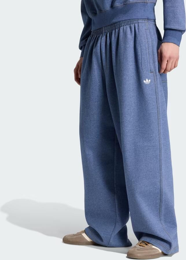 Adidas TREFOIL ESSENTIALS MELANGE BAGGY BROEK MET WIJDERE BOORDEN