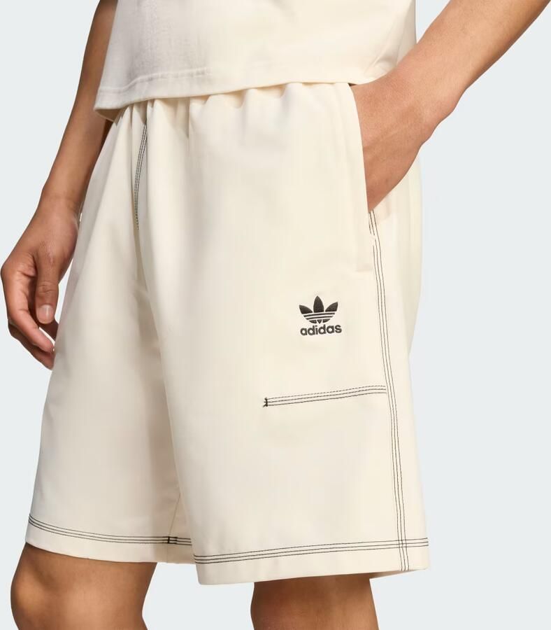 Adidas Originals Korte regular fit broek met labelstitching
