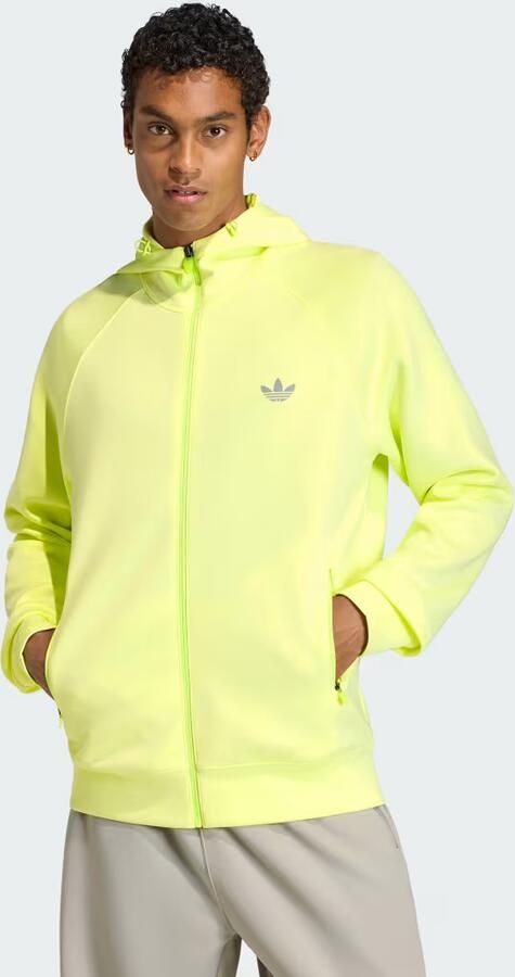 Adidas TREFOIL ESSENTIALS SPACER HOODIE MET LANGE RITSSLUITING