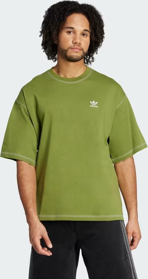 Adidas Originals T-shirt met labelstitching en ronde hals - Foto 1