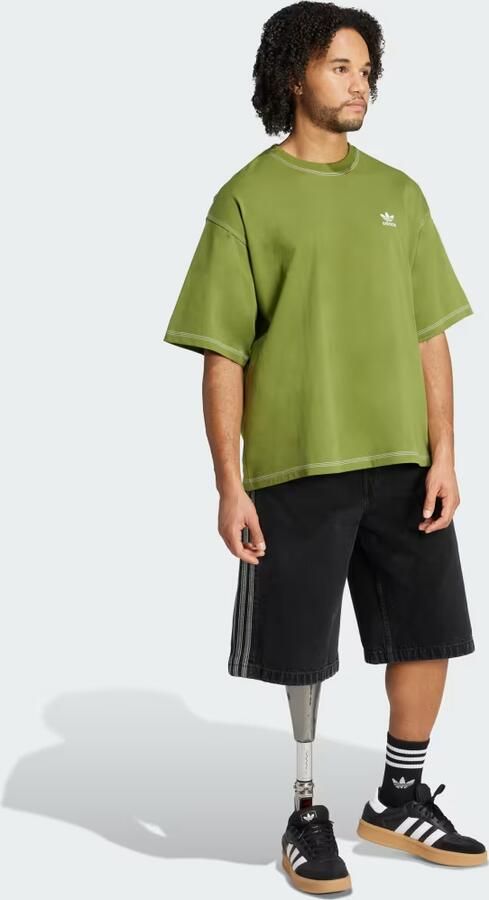 Adidas Originals T-shirt met labelstitching en ronde hals - Foto 6