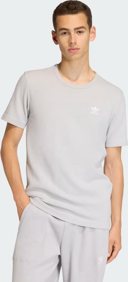 Adidas Trefoil Essentials Waffle T-shirt Grijs- Heren Grijs - Foto 4