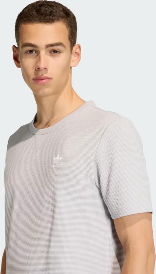Adidas Trefoil Essentials Waffle T-shirt Grijs- Heren Grijs - Foto 6
