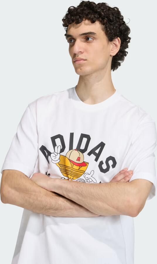 Adidas Originals Trefoil Cap T-Shirt Wit- Heren Wit - Foto 5