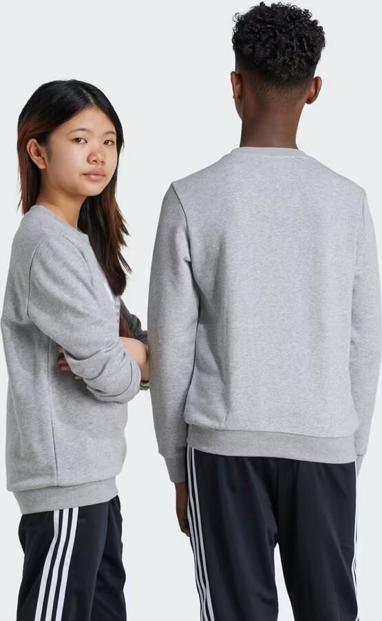 Adidas Originals sweater grijs melange Trui Katoen Ronde hals 158 - Foto 4