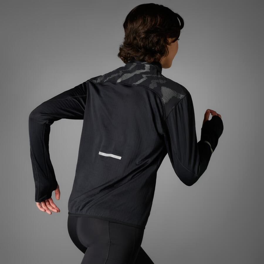 Adidas Ultimate Hi Vis Reflective Shirt met Halflange Rits