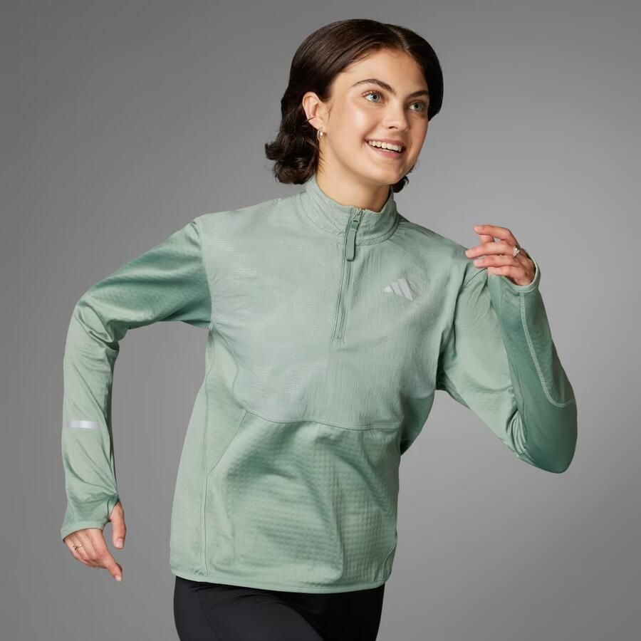 Adidas Ultimate Hi Vis Reflective Shirt met Halflange Rits