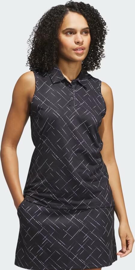 Adidas Ultimate365 Printed Mouwloos Poloshirt
