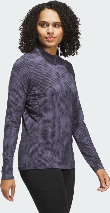 Adidas Ultimate365 Printed Quarter-Zip Mock Neck Top - Foto 5