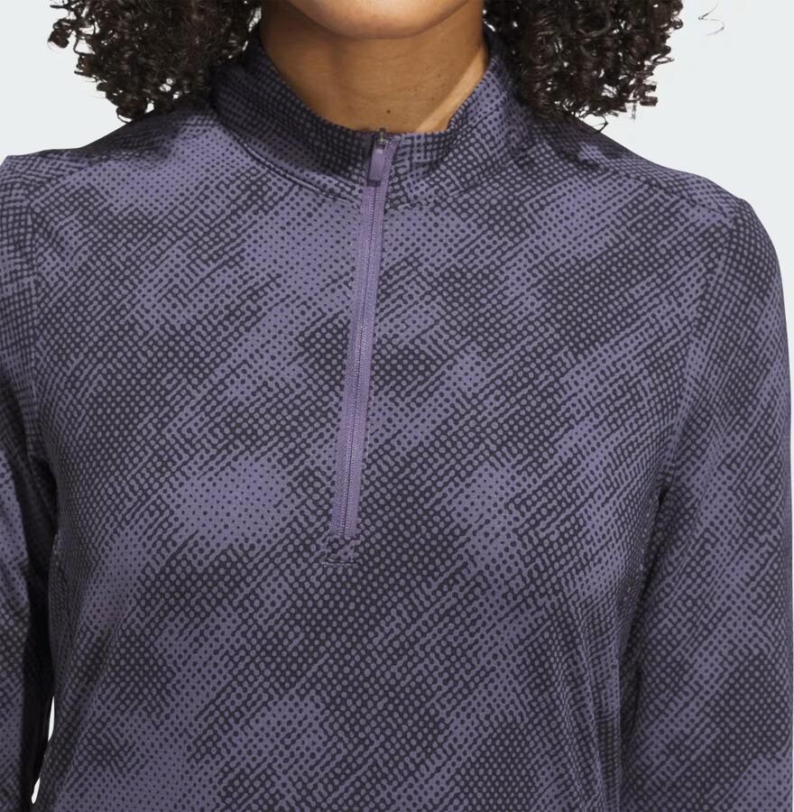 Adidas Ultimate365 Printed Quarter-Zip Mock Neck Top - Foto 2