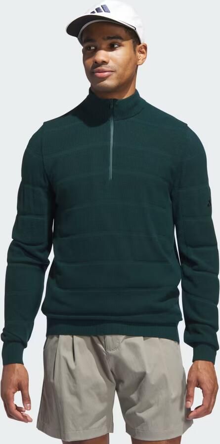 Adidas Ultimate365 Tour Wind Knit Sweater met Korte Rits