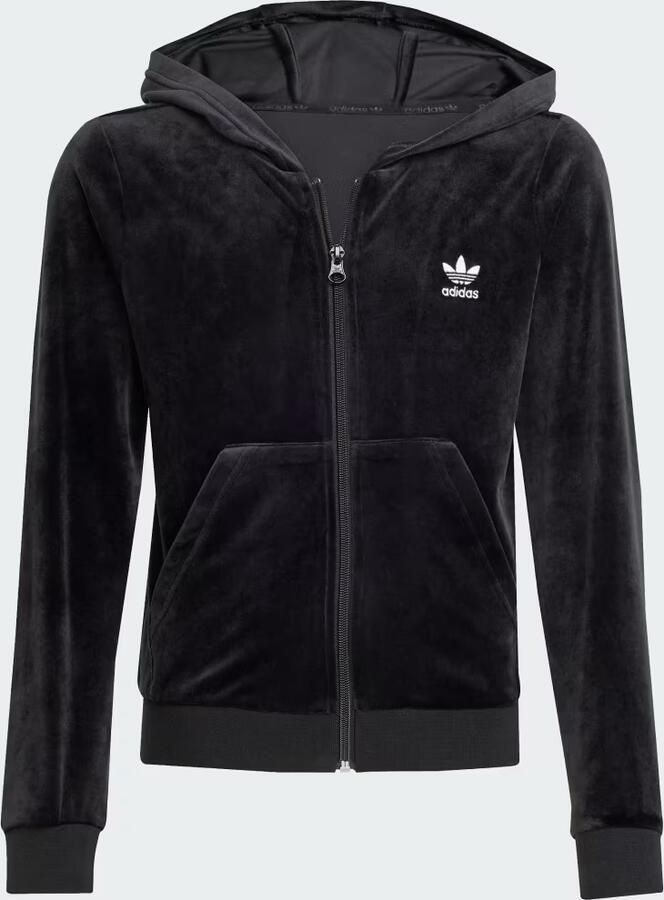 Adidas Originals Sweatjack van suède met labelstitching