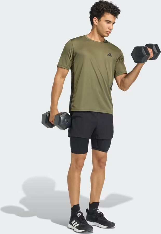 Adidas WORKOUT ESSENTIALS 3-STRIPES BASIS-T-SHIRT - Foto 5