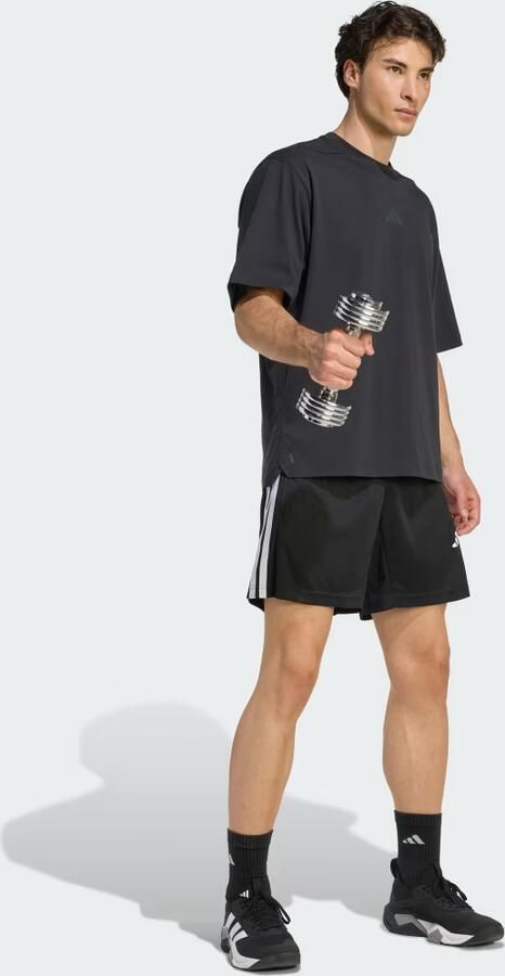 Adidas WORKOUT ESSENTIALS BASE 3-STRIPES PIQUE SHORT 7-inch - Foto 6