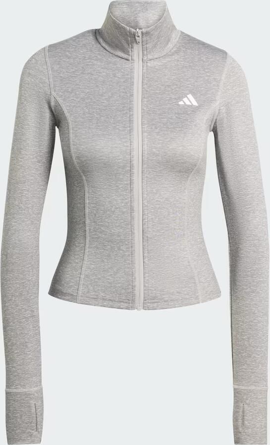 Adidas Workout Essentials Heather Jack met Lange Ritssluiting - Foto 4