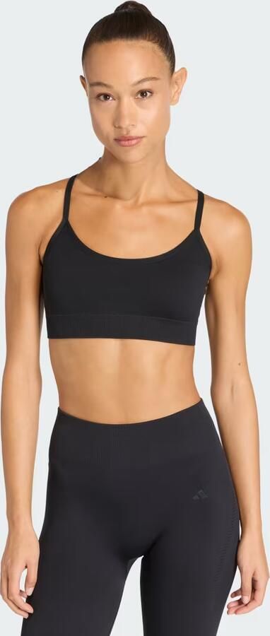 Adidas Workout Essentials Knit Light Support Beha met Cups - Foto 2