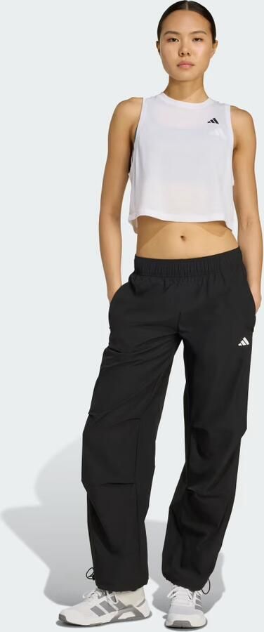 Adidas Sportswear Wide fit stoffen broek met logoprint - Foto 6