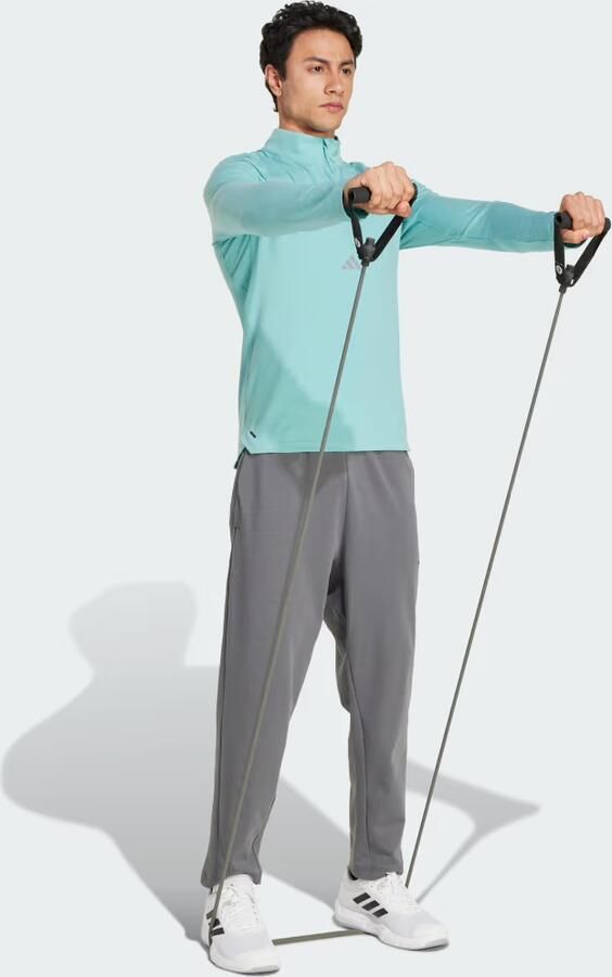 Adidas Workout Longsleeve met Halflange Rits - Foto 5