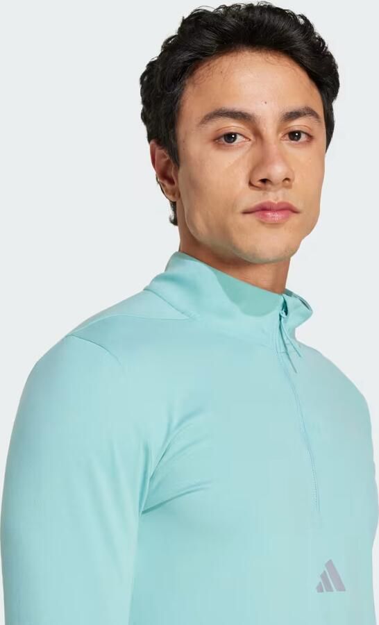 Adidas Workout Longsleeve met Halflange Rits - Foto 6