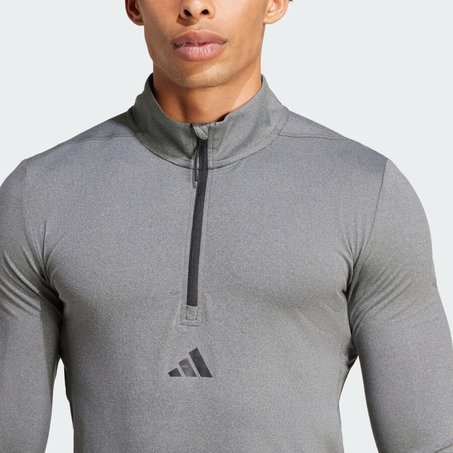 Adidas Workout Longsleeve met Halflange Rits - Foto 2