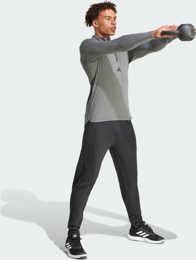 Adidas Workout Longsleeve met Halflange Rits - Foto 4