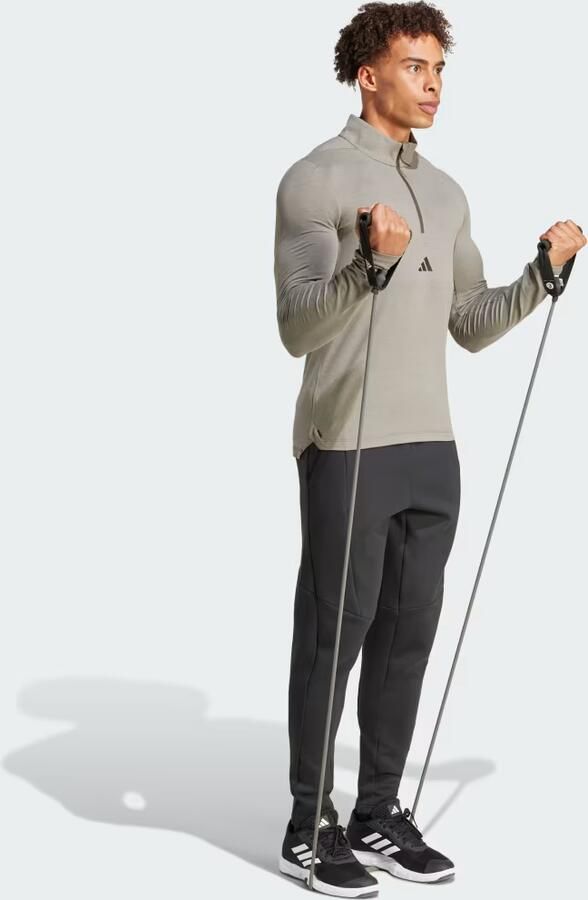 Adidas Workout Longsleeve met Halflange Rits - Foto 5
