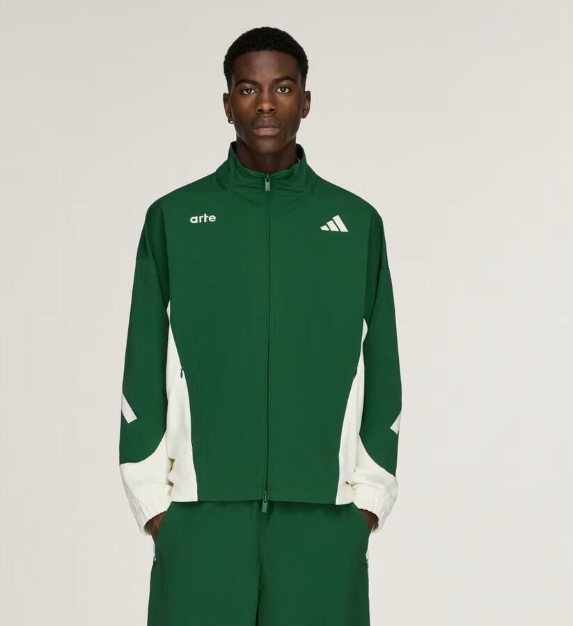 Adidas x Arte Antwerp Z.N.E. Material Mix Sportjack met Lange Ritssluiting