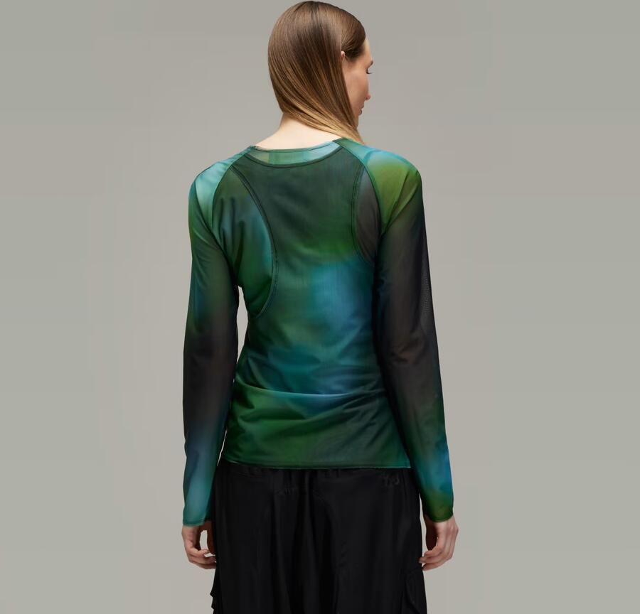 Adidas Y-3 Allover Print Mesh Fitted T-shirt - Foto 4