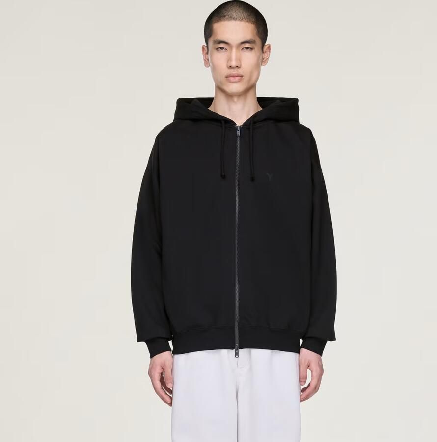 Adidas Y-3 Brushed Terry Hoodie met Lange Ritssluiting