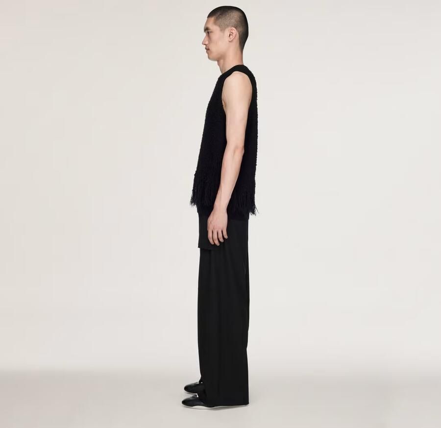 Adidas Y-3 KNITTED 3 STRIPES FRINGY SPENCER - Foto 3