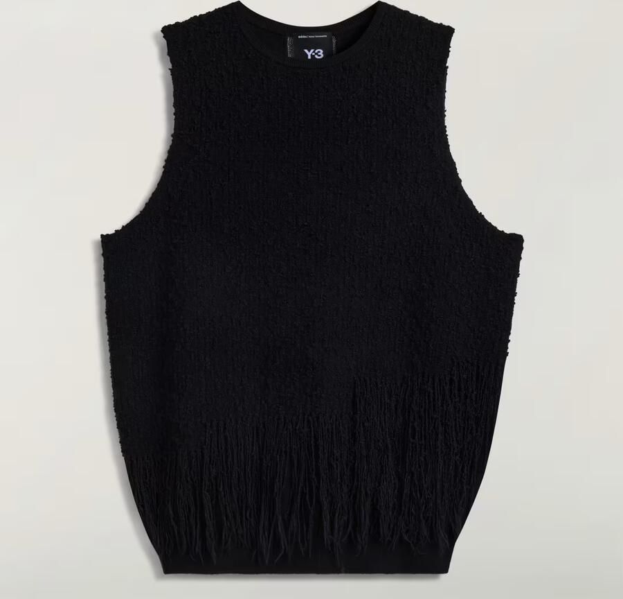 Adidas Y-3 KNITTED 3 STRIPES FRINGY SPENCER - Foto 4