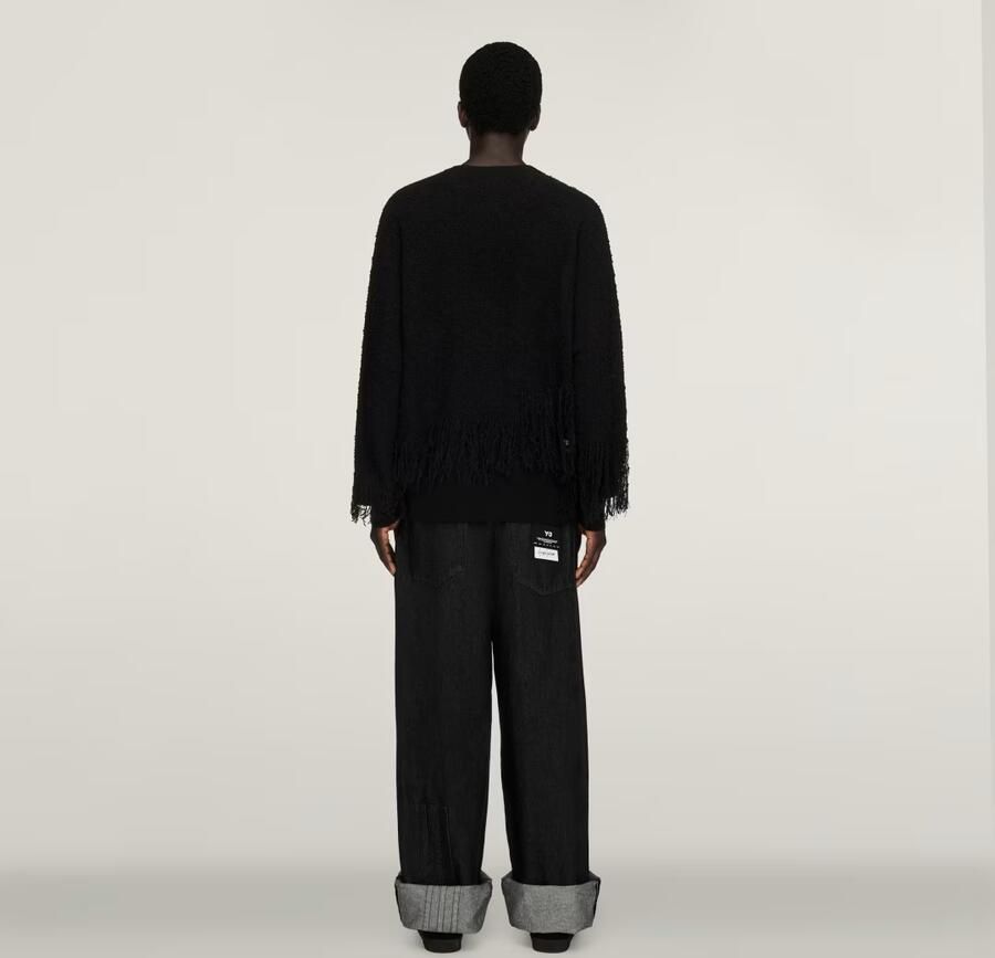 Adidas Y-3 Knitted 3-Stripes Fringy Sweater - Foto 4