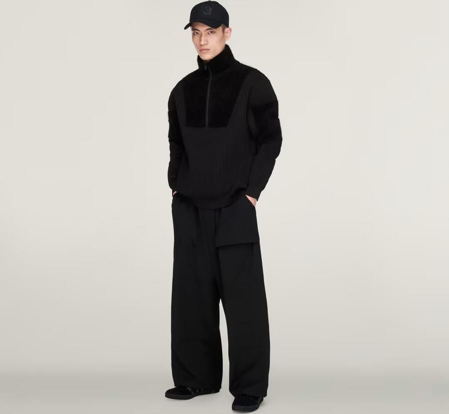 Adidas Y-3 KNITTED PANEL BLOCKED HALF ZIP Sweatshirt - Foto 4