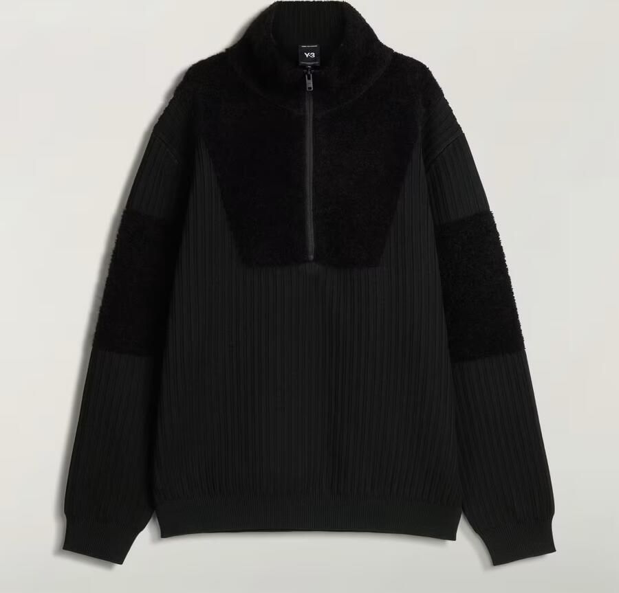 Adidas Y-3 KNITTED PANEL BLOCKED HALF ZIP Sweatshirt - Foto 3