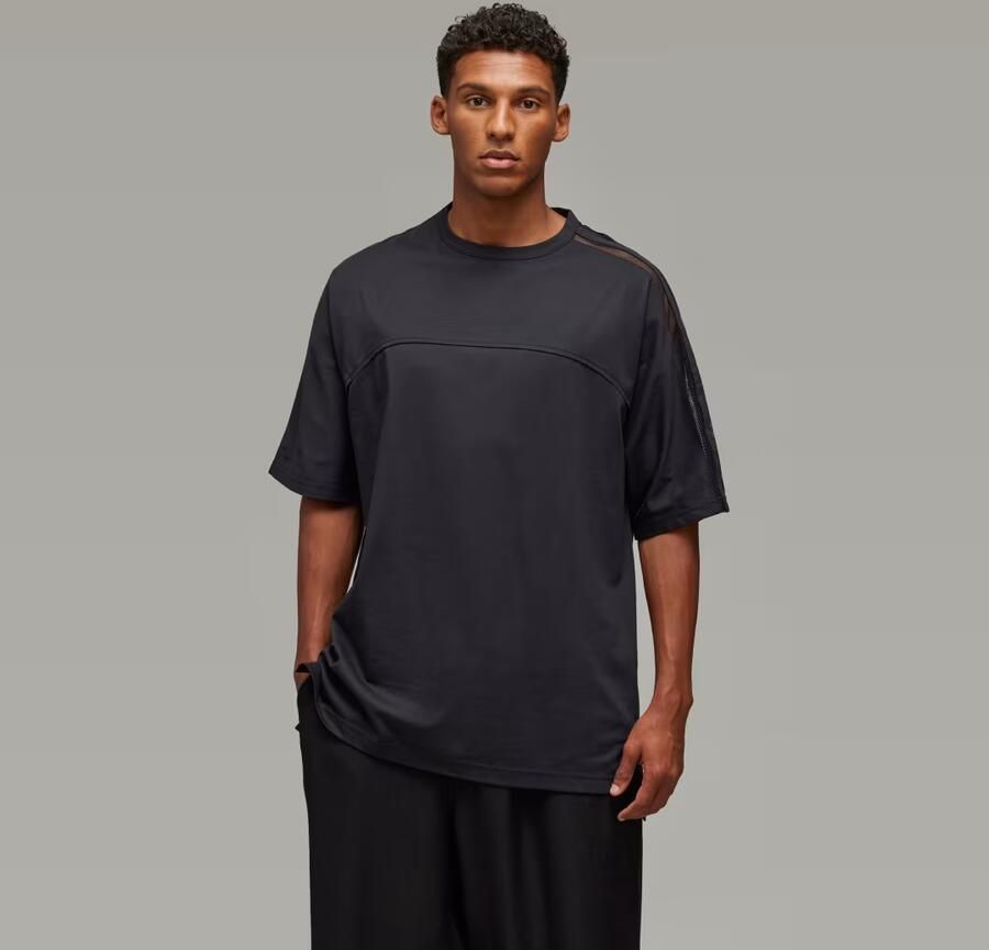Y-3 Mesh Inzet Oversized T-shirt Black Heren
