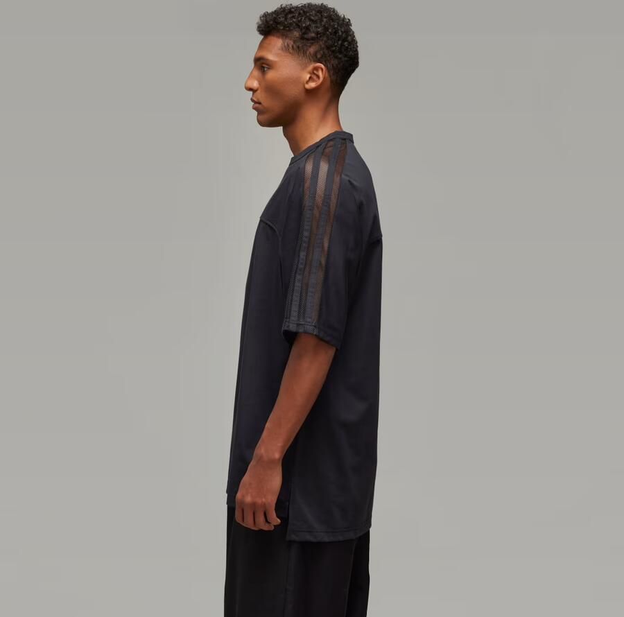 Y-3 Mesh Inzet Oversized T-shirt Black Heren - Foto 4