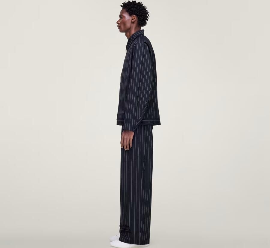 Adidas Y-3 Pinstripe Refined Wool Broek met Wijde Pijpen - Foto 4