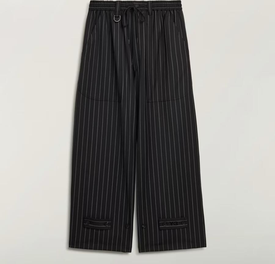 Adidas Y-3 Pinstripe Refined Wool Broek met Wijde Pijpen - Foto 3
